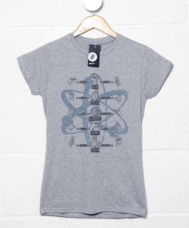 Rock Paper Scissors Lizard Spock Womens T-Shirt 8Ball